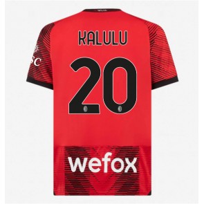 AC Milan Pierre Kalulu #20 Domaci Dres 2023-24 Kratak Rukavima